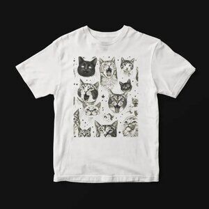 Vintage Cat T-Shirt, Cat Lover Gift, Kittens T-Shirt, Multiple Cats Shirt